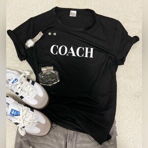 Black Tee with White Logo